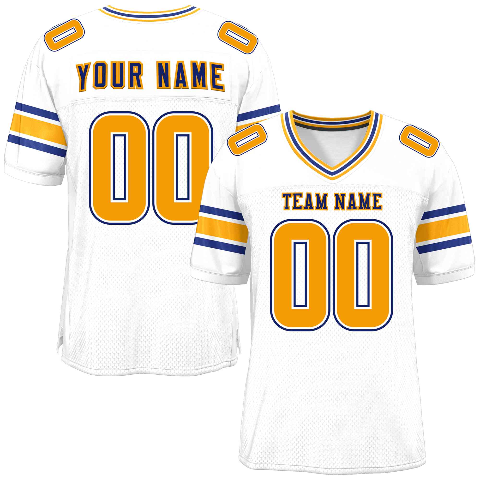 Custom White Personalized Classic Authentic Football Jersey