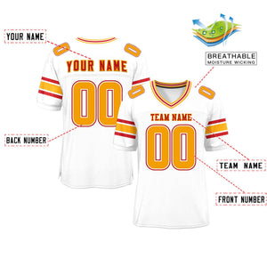 Custom White Personalized Classic Authentic Football Jersey