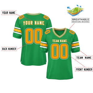 Custom Kelly Green Personalized Classic Authentic Football Jersey