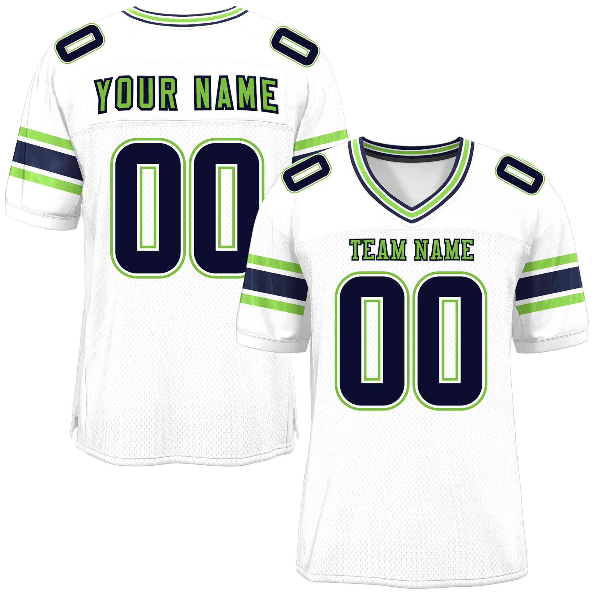 Custom White Personalized Classic Authentic Football Jersey