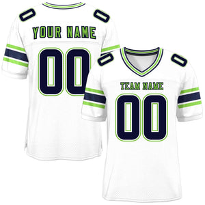 Custom White Personalized Classic Authentic Football Jersey