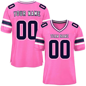 Custom Pink Personalized Classic Authentic Football Jersey