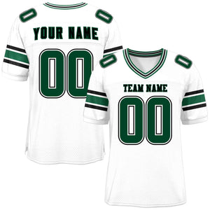 Custom White Personalized Classic Authentic Football Jersey