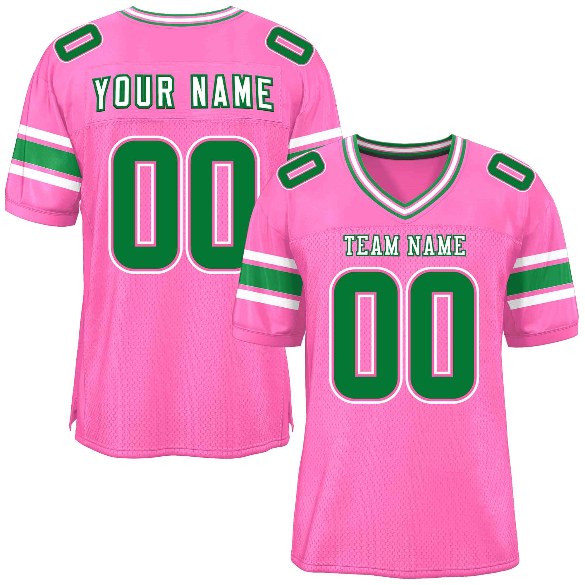 Custom Pink Personalized Classic Authentic Football Jersey