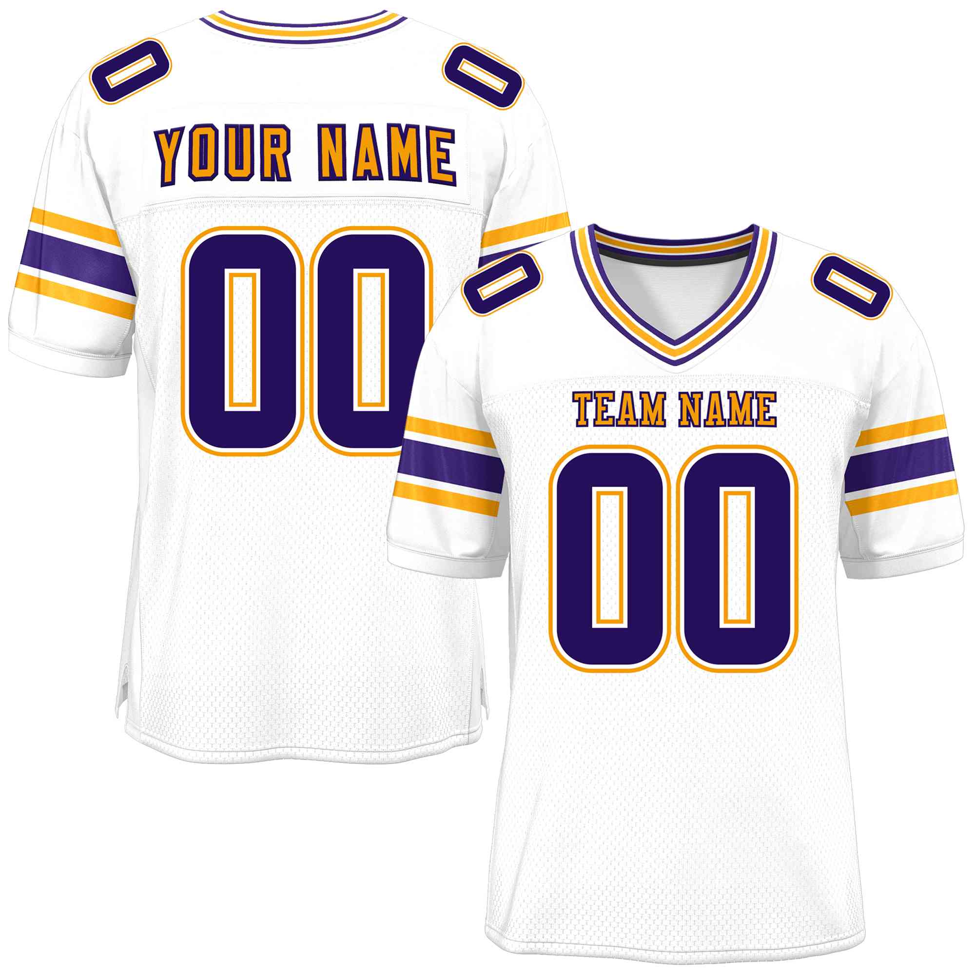 Custom White Personalized Classic Authentic Football Jersey