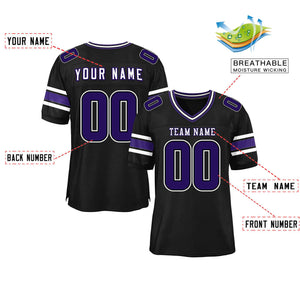 Custom Black Personalized Classic Authentic Football Jersey