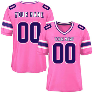 Custom Pink Personalized Classic Authentic Football Jersey