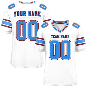 Custom White Personalized Classic Authentic Football Jersey