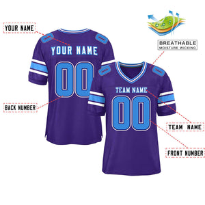 Custom Purple Personalized Classic Authentic Football Jersey