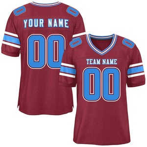 Custom Crimson Personalized Classic Authentic Football Jersey