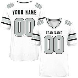 Custom White Personalized Classic Authentic Football Jersey