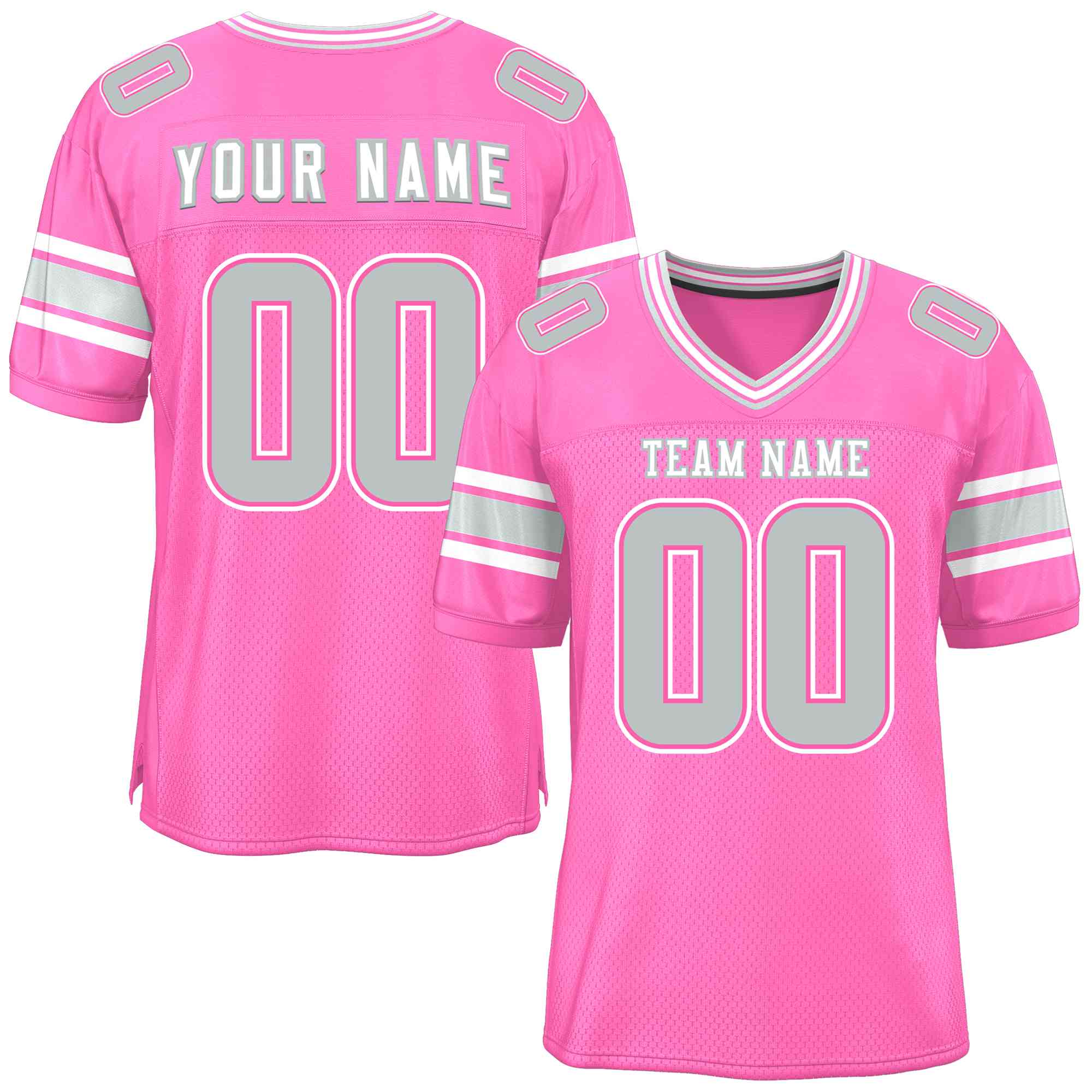 Custom Pink Personalized Classic Authentic Football Jersey