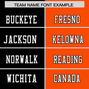 Custom Black Orange Personalized Split Two Tone Design Authentic Football Jersey