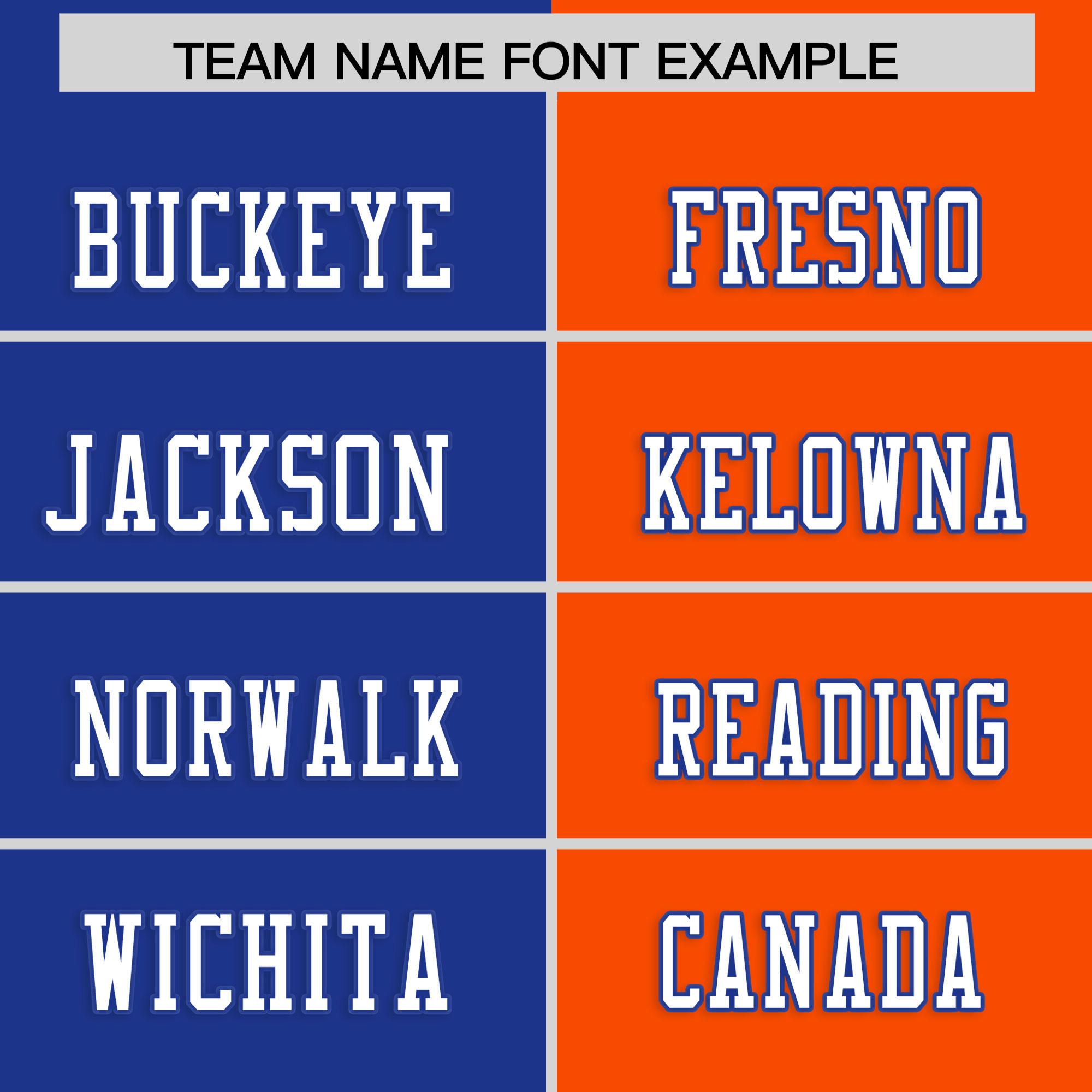 Custom Royal Orange Personalized Split Two Tone Design Authentic Football Jersey