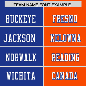 Custom Royal Orange Personalized Split Two Tone Design Authentic Football Jersey