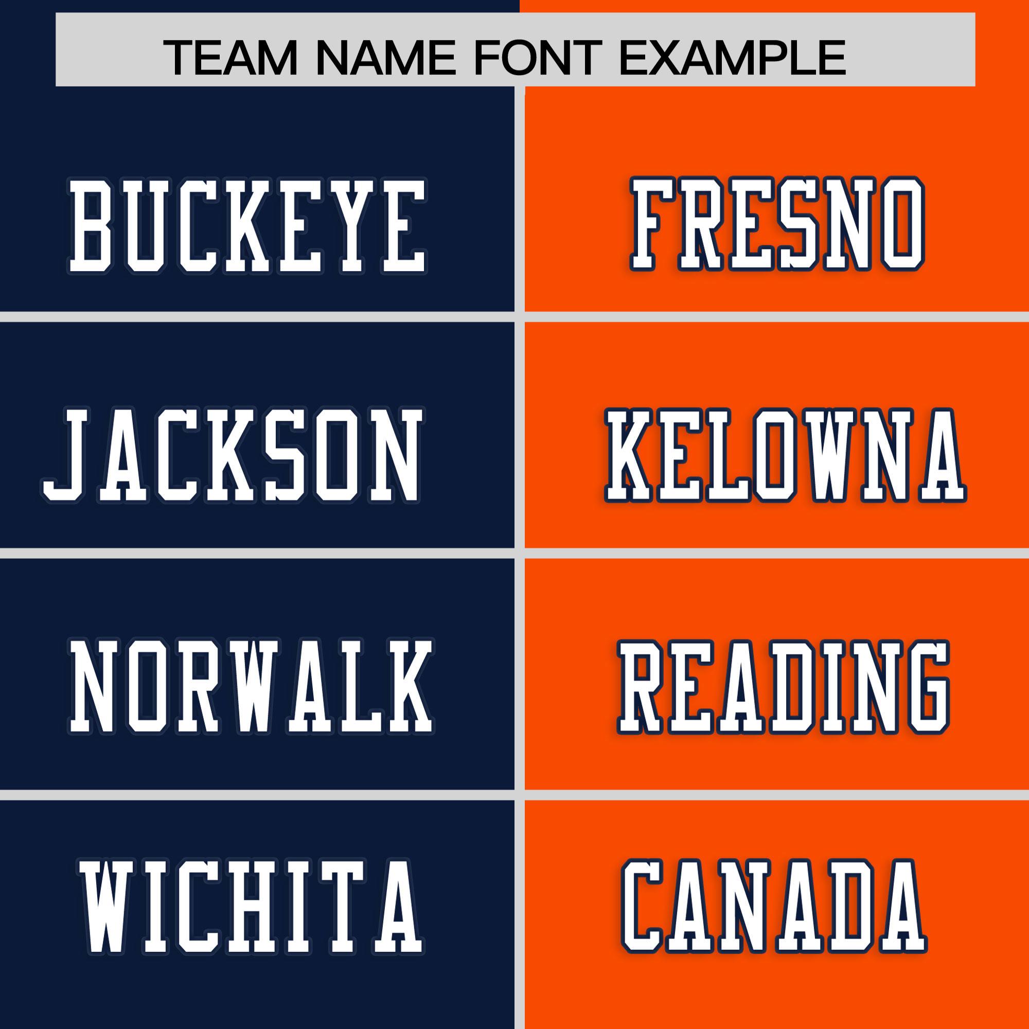 Custom Navy Orange Personalized Split Two Tone Design Authentic Football Jersey