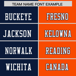 Custom Navy Orange Personalized Split Two Tone Design Authentic Football Jersey