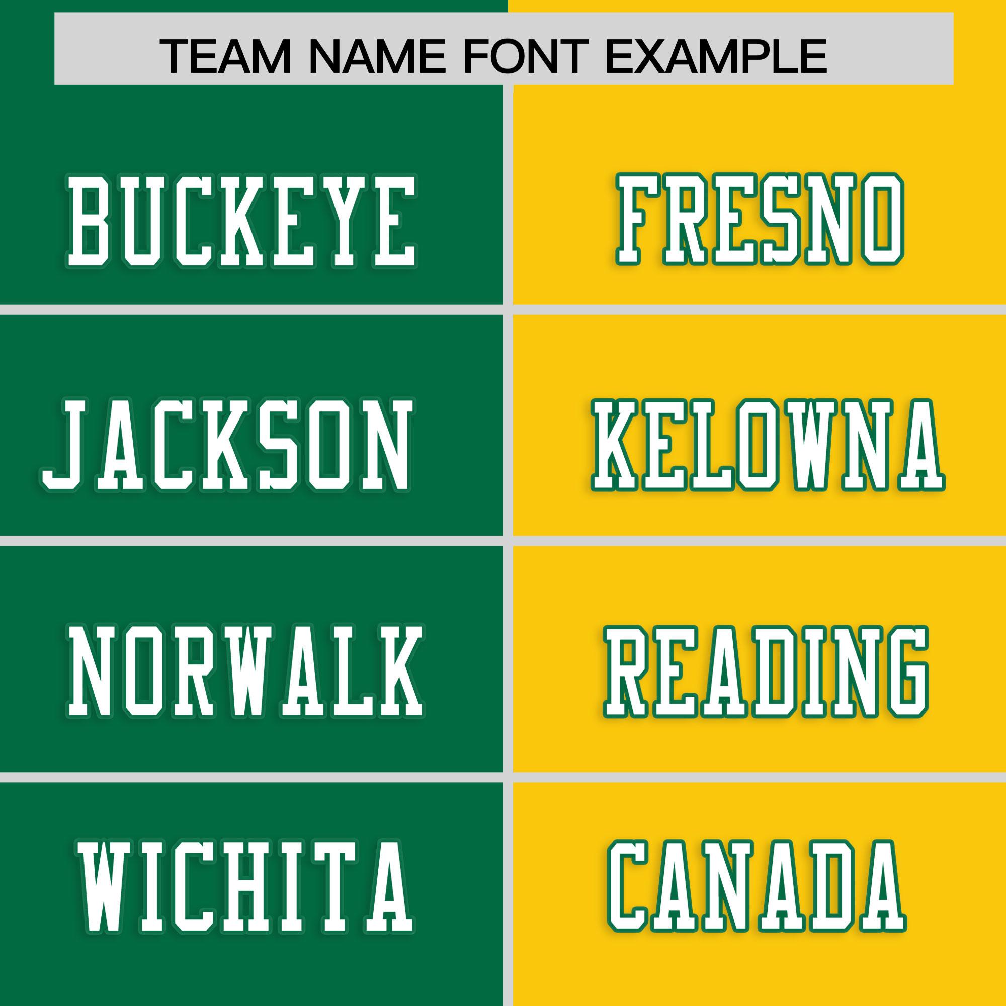 Custom Kelly Green Gold Personalized Split Two Tone Design Authentic Football Jersey