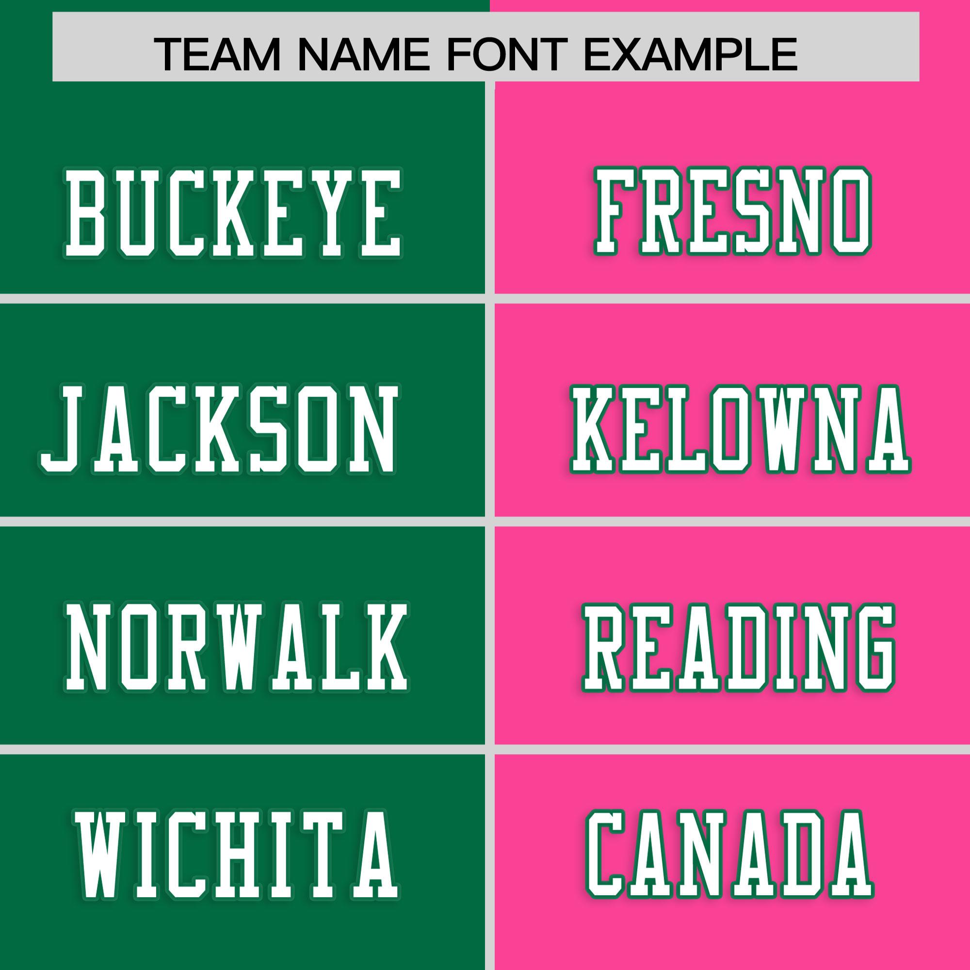 Custom Kelly Green Pink Personalized Split Two Tone Design Authentic Football Jersey