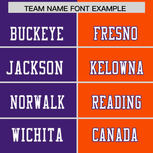 Custom Purple Orange Personalized Split Two Tone Design Authentic Football Jersey