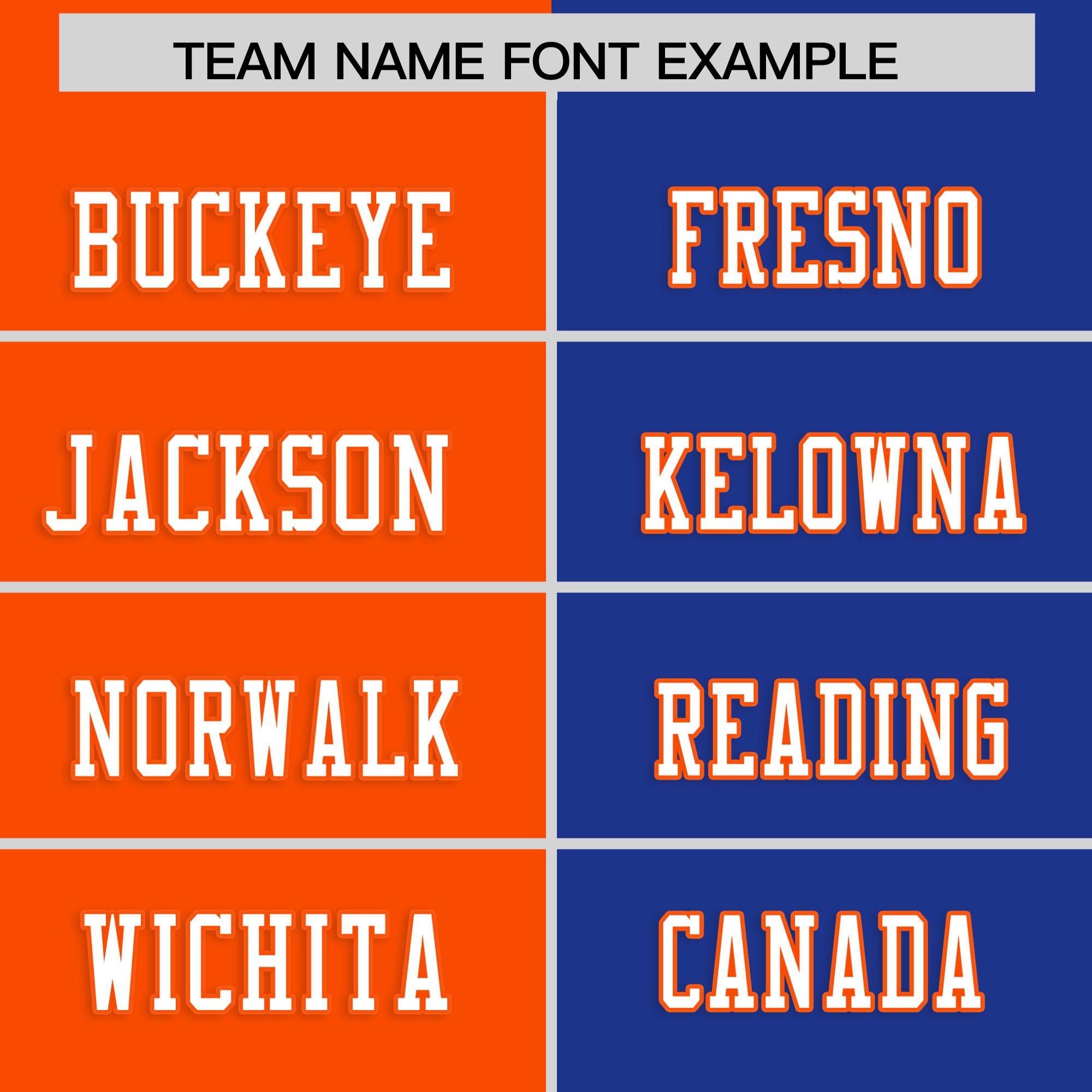 Custom Orange Royal Personalized Split Two Tone Design Authentic Football Jersey