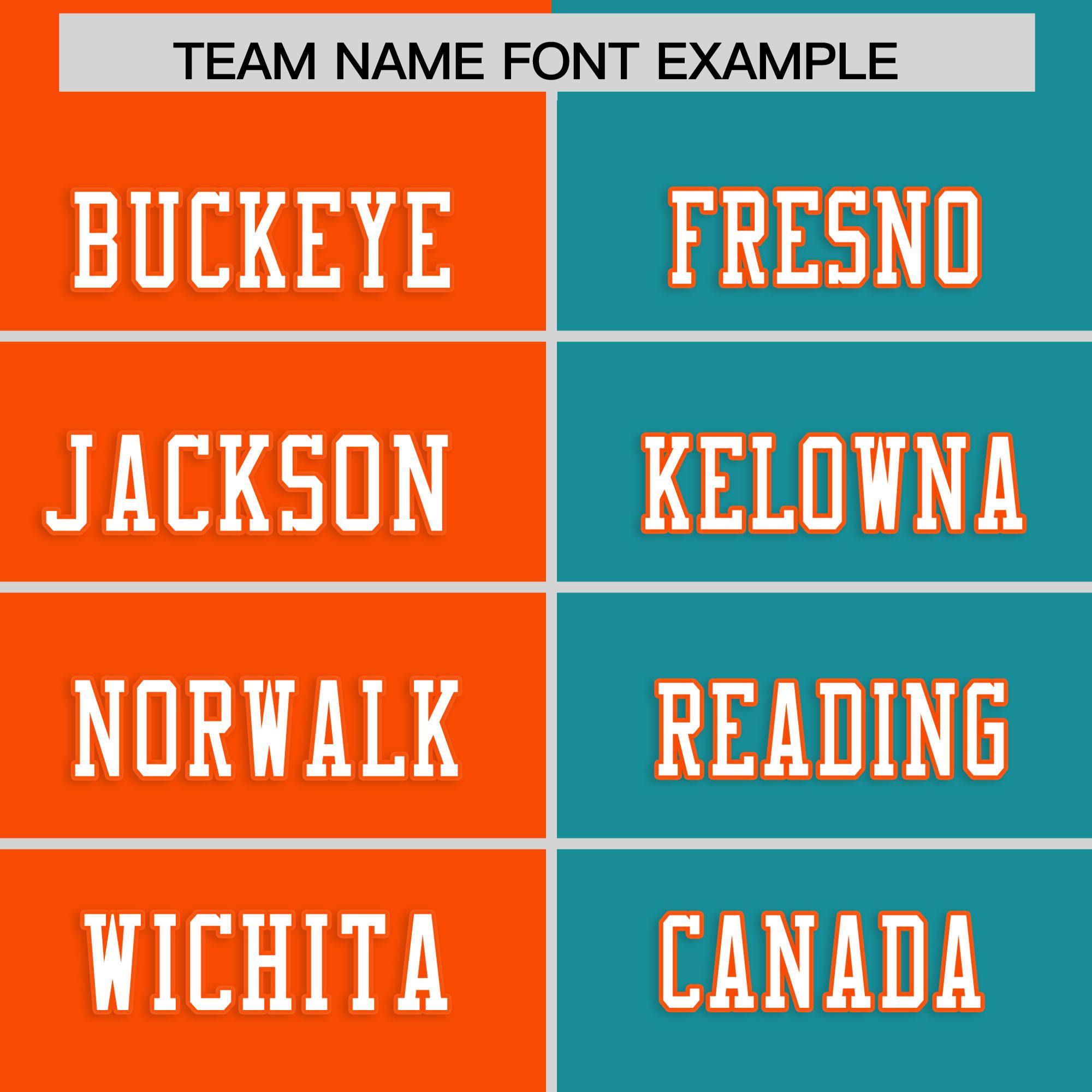 Custom Orange Aqua Personalized Split Two Tone Design Authentic Football Jersey