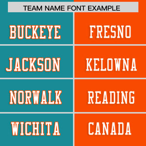 Custom Aqua Orange Personalized Split Two Tone Design Authentic Football Jersey