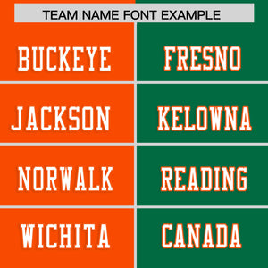 Custom Orange Kelly Green Personalized Split Two Tone Design Authentic Football Jersey