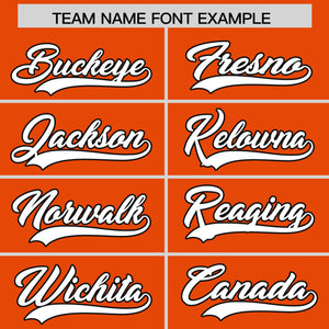 Custom Orange White Retro Personalized Sleeve Line Authentic Football Jersey