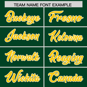 Custom Green Gold Retro Personalized Sleeve Line Authentic Football Jersey