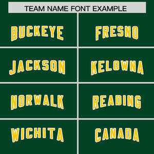 Custom Green Gold Retro Personalized Sleeve Line Authentic Football Jersey