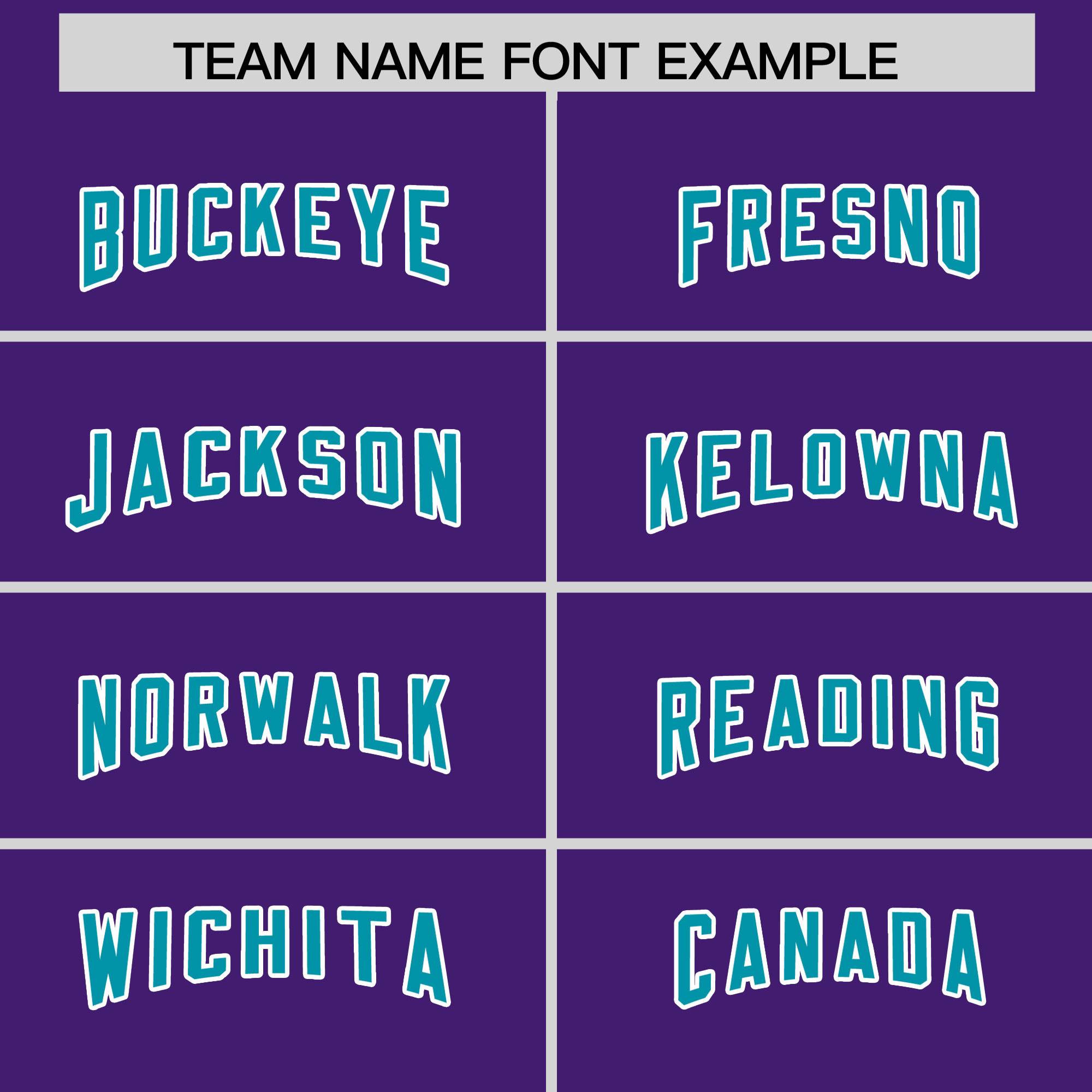 Custom Purple Aqua Retro Personalized Sleeve Line Authentic Football Jersey