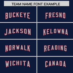 Custom Navy Red Retro Personalized Sleeve Line Authentic Football Jersey