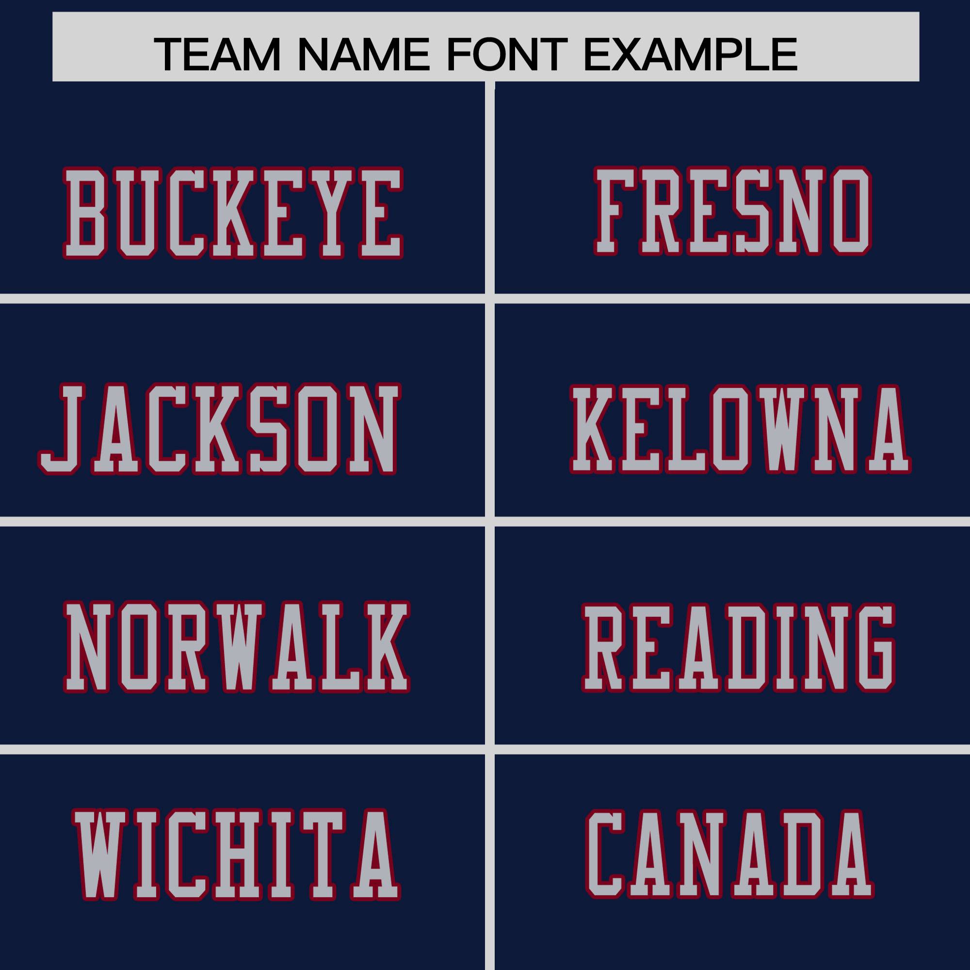 Custom Navy Red Retro Personalized Sleeve Line Authentic Football Jersey