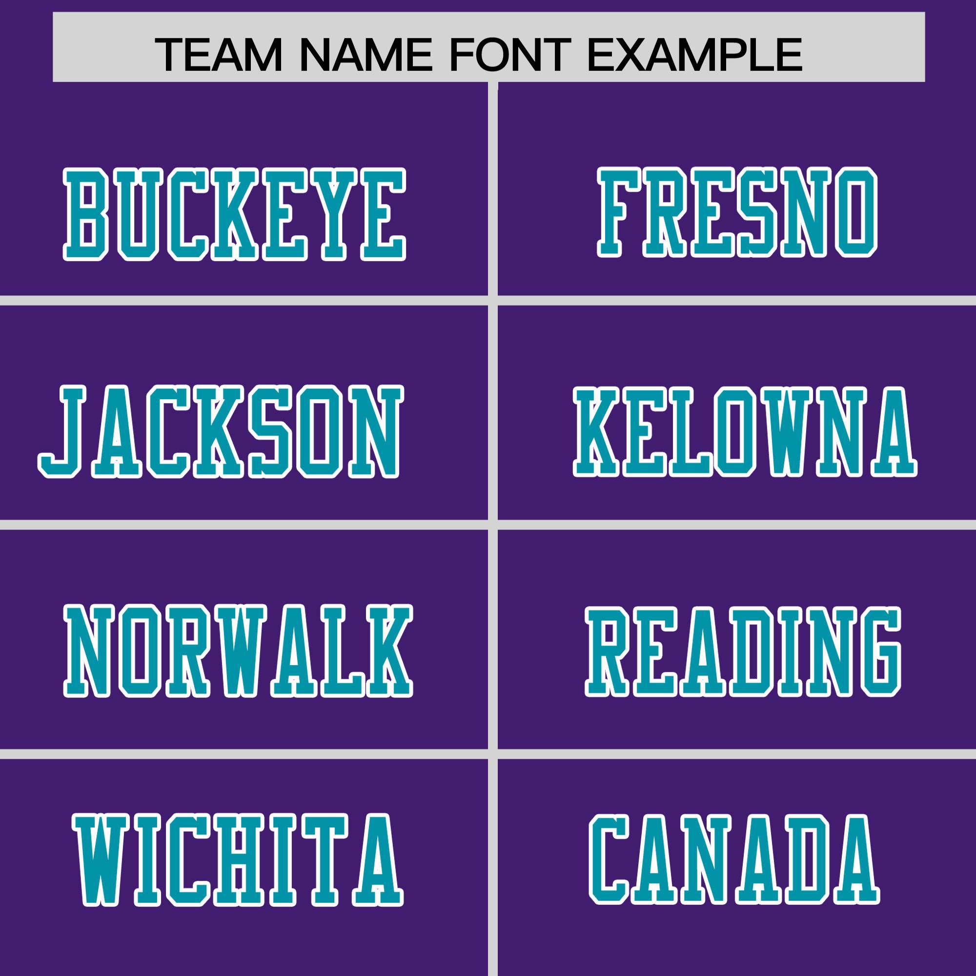 Custom Purple Aqua Retro Personalized Sleeve Line Authentic Football Jersey