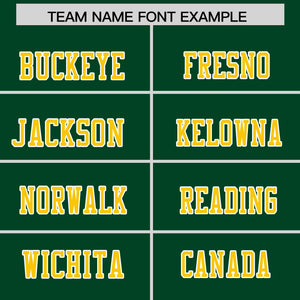 Custom Green Gold Retro Personalized Sleeve Line Authentic Football Jersey