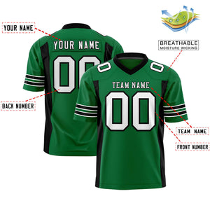 Custom Kelly Green Black Personalized Insert Color Design Authentic Football Jersey