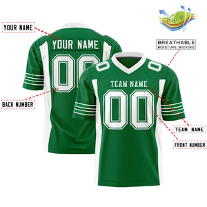 Custom Kelly Green White Personalized Insert Color Design Authentic Football Jersey