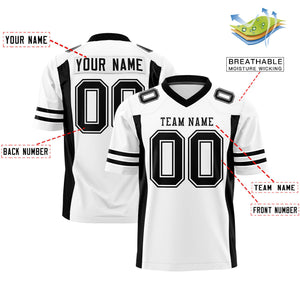 Custom White Black Personalized Insert Color Design Authentic Football Jersey