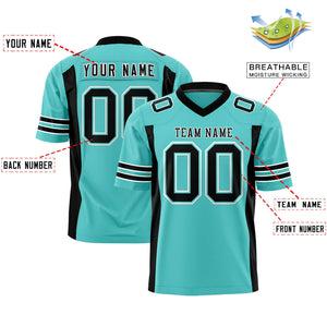 Custom Bright Green Black Personalized Insert Color Design Authentic Football Jersey