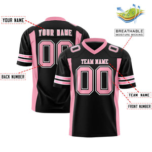 Custom Black Light Pink Personalized Insert Color Design Authentic Football Jersey