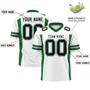 Custom White Kelly Green Personalized Insert Color Design Authentic Football Jersey