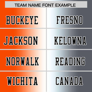 Custom Orange White-Dark Gray Personalized Gradient Fashion Authentic Football Jersey