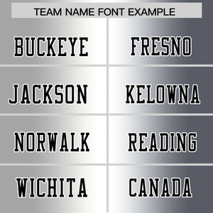 Custom Gray White-Dark Gray Personalized Gradient Fashion Authentic Football Jersey