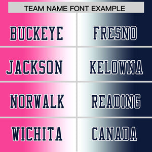 Custom Pink White-Navy Personalized Gradient Fashion Authentic Football Jersey