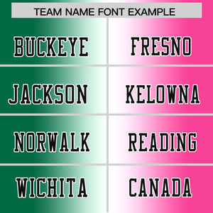 Custom Kelly Green White-Pink Personalized Gradient Fashion Authentic Football Jersey