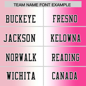 Custom Light Pink White-Pink Personalized Gradient Fashion Authentic Football Jersey