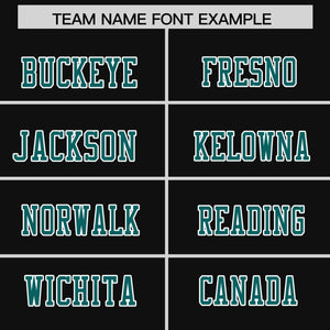 Custom Black Aqua-White Personalized Classic Authentic Football Jersey