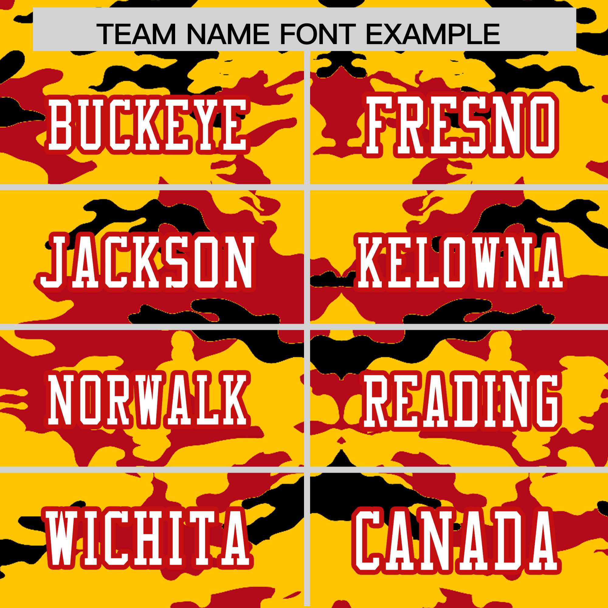 Custom Yellow Red-Black Personalized Camo Authentic Football Jersey