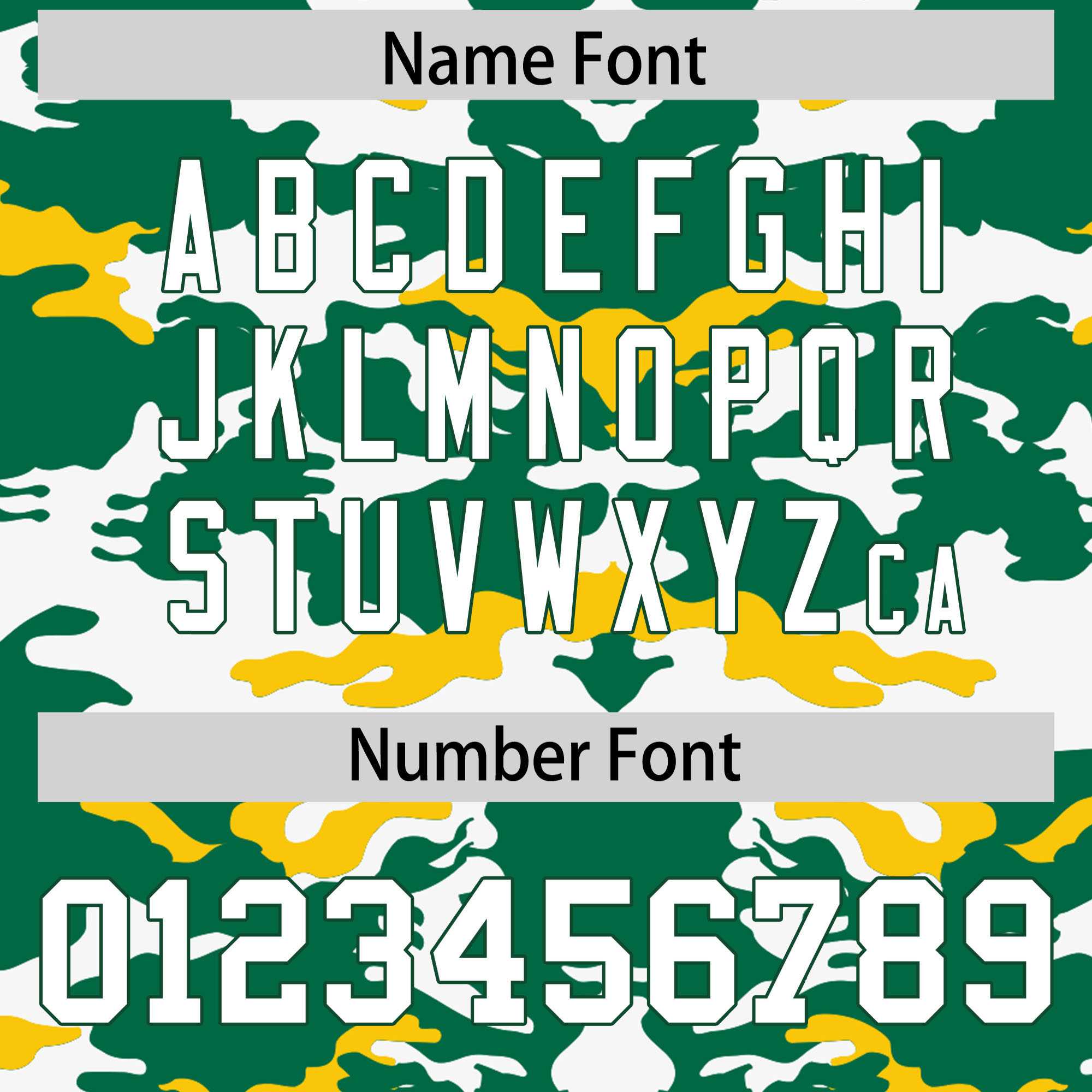 Custom Kelly Green Gold-White Personalized Camo Authentic Football Jersey